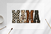 Preppy Football Mama Checkered PNG, a Seasonal Illustration by Canvas Craft (Thumbnail 6 of 6)