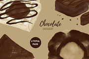 Chocolate Dessert Clipart, an Illustration by ryelart.design (Thumbnail 1 of 3)