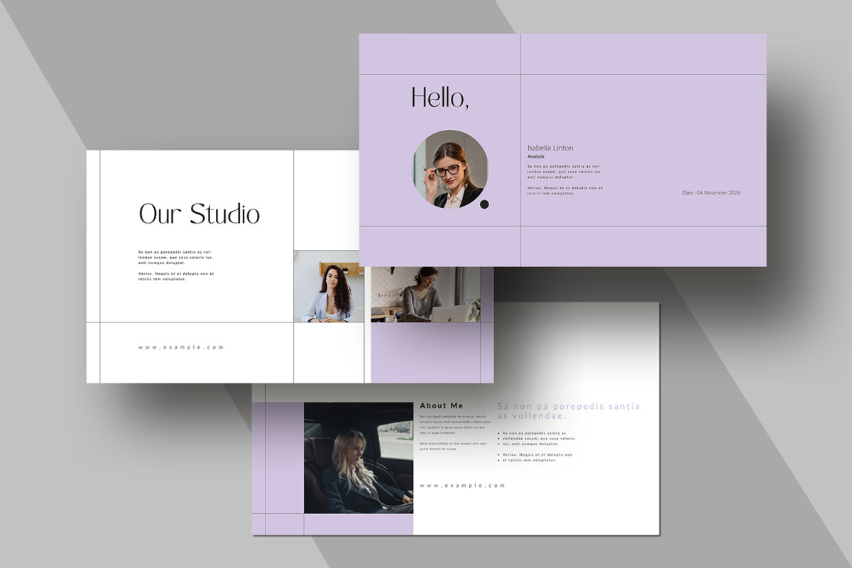 Portfolio PowerPoint Template, a Presentation Template by White Graphic (Photo 3 of 7)