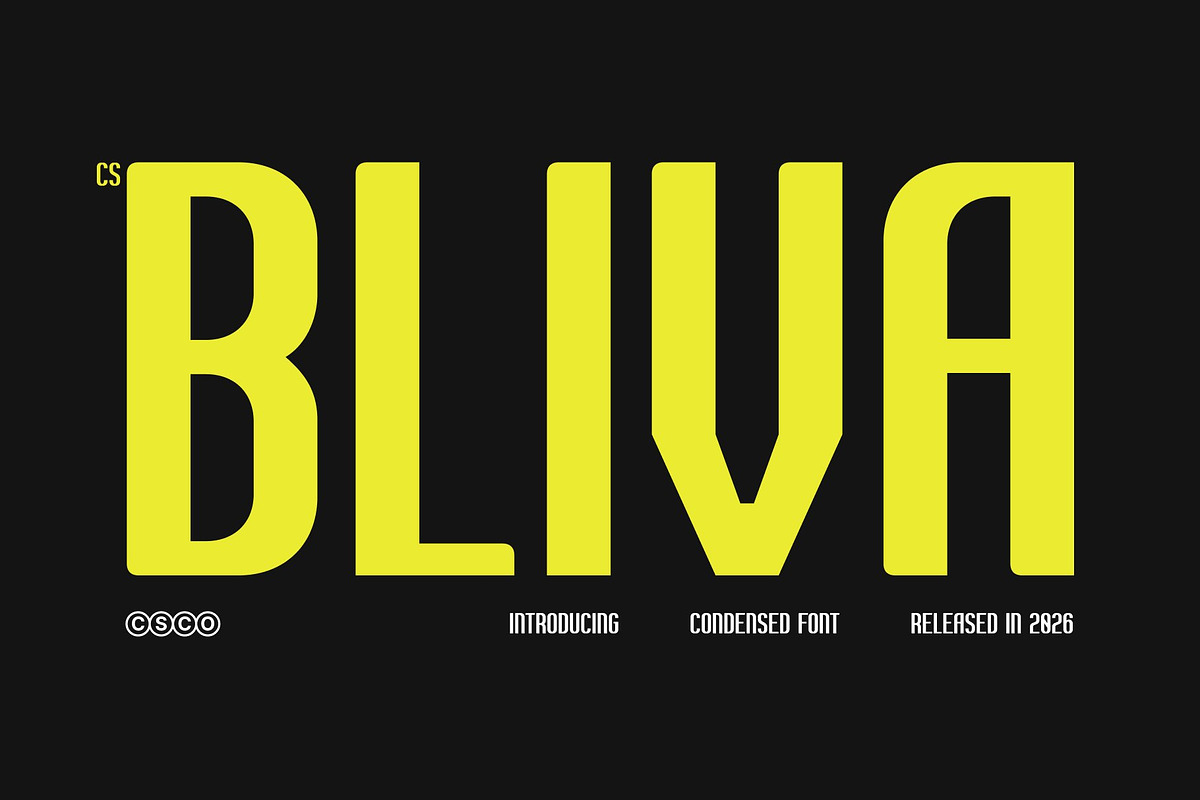 CS Bliva– Condensed Font, a Sans Serif Font by Craft Supply Co. (Photo 1 of 8)