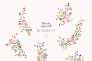 Floralia watercolor wedding crests, an Illustration by SunnyAfternoons (Thumbnail 4 of 14)
