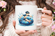 Navy Summer Outdoor Watercolor Clipa, an Illustration by RobertsArt (Thumbnail 3 of 8)