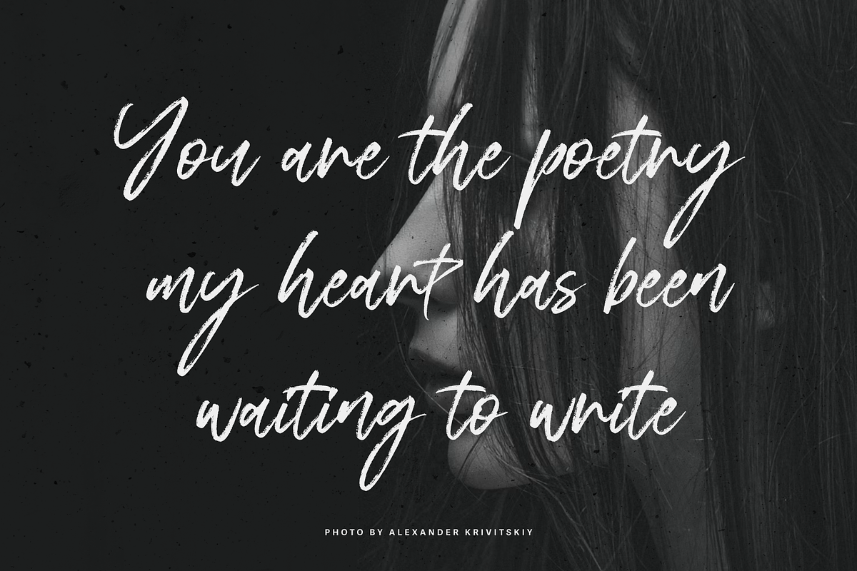 Rampack Handwritten Brush Texture, a Handwritten Font by Portocraft (Photo 4 of 15)