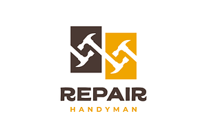 hammer repair services handyman logo, a Branding & Logo Template by devastd