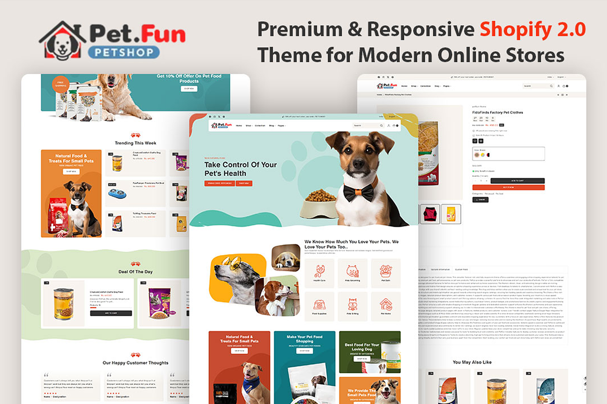 Pet and Pet Food | Shopify Theme, a Shopify Template by LogicGo Shopify Experts (Photo 1 of 7)