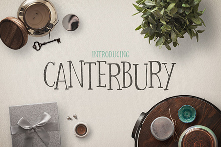 Canterbury + Bonus Mockups, a Font by Design Panoply