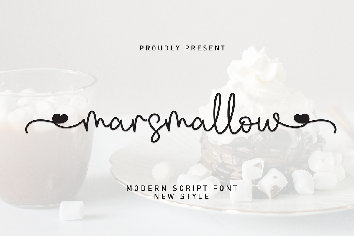 Marsmallow | Script Font, a Handwritten Font by Scratchones (Photo 1 of 9)