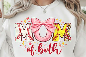 Mom Of Both Baseball Softball PNG, a Graphic by Vector Portal