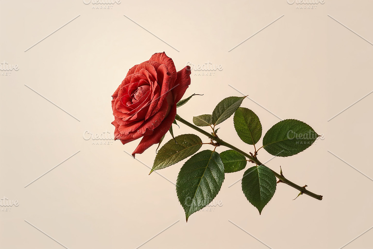 Showing red rose blooming, an Illustration by wavebreak