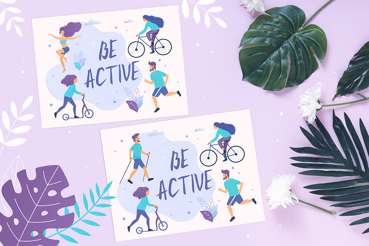 Stay active, be healthy!, a Healthcare Illustration by SvetaDraws (Photo 5 of 5)