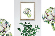 Artichoke watercolor illustration, an Object Illustration by Art pages (Thumbnail 3 of 3)