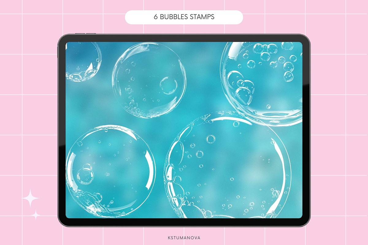 Procreate water sea, waves brushes, a Brush Add-On by KsTumanova (Photo 5 of 7)
