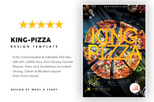 King Pizza Flyer Template