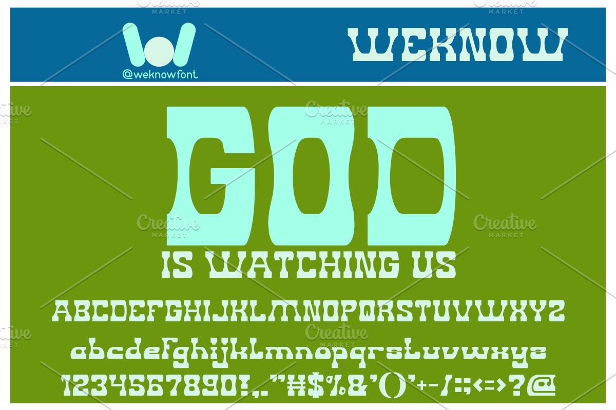 god is watching us font, a Font by weknow (Photo 3 of 5)