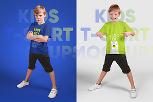 Kids Boy T-Shirt PSD Mockups Vol5