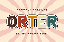 Orter - Retro Color Font