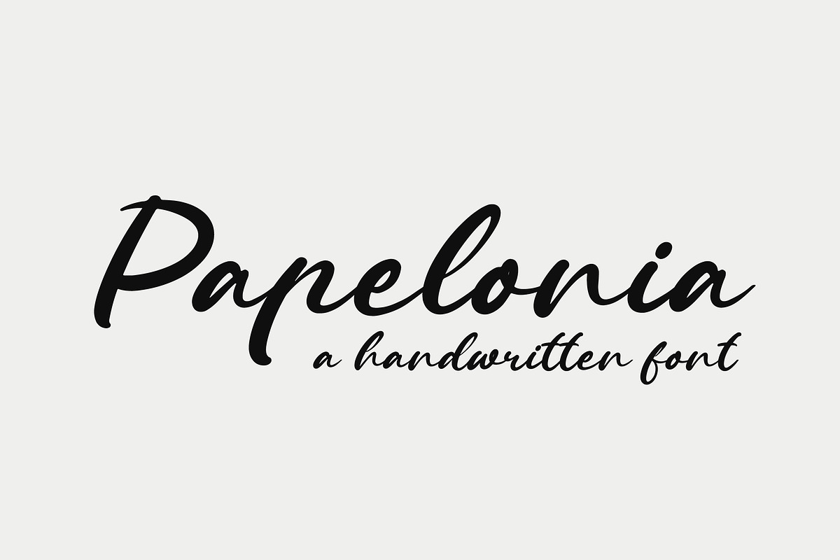 Papelonia - Handwritten Font, a Script Font by Graha Type (Photo 1 of 12)