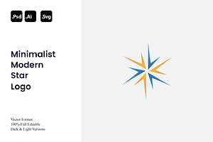 Minimalist Modern Star Logo, a Branding & Logo Template by Luxury Logos