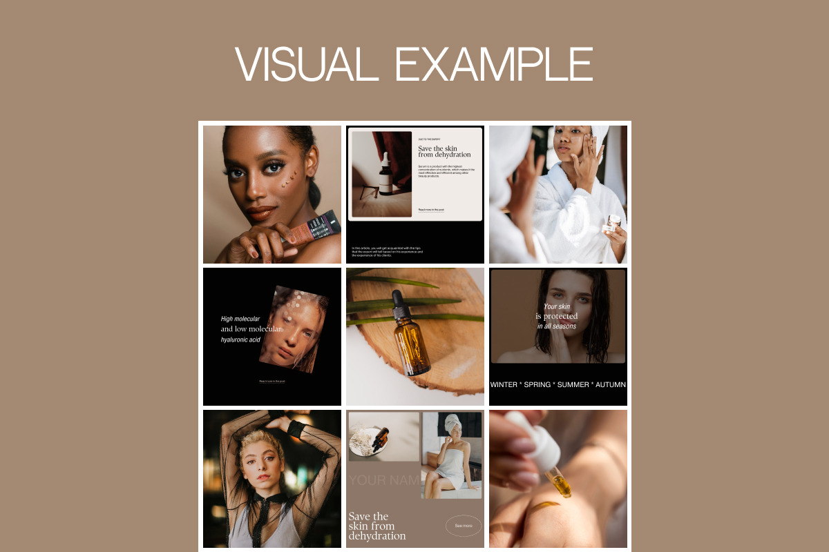 Modern Instagram feed templates, a Social Media Template by Make It Yours Lab. (Photo 5 of 10)
