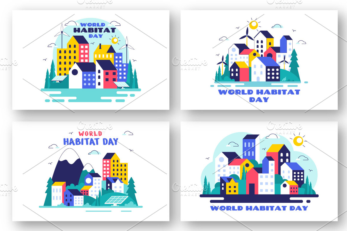 10 World Habitat Day Illustration, a Decorative Illustration by denayunebgt (Photo 3 of 4)