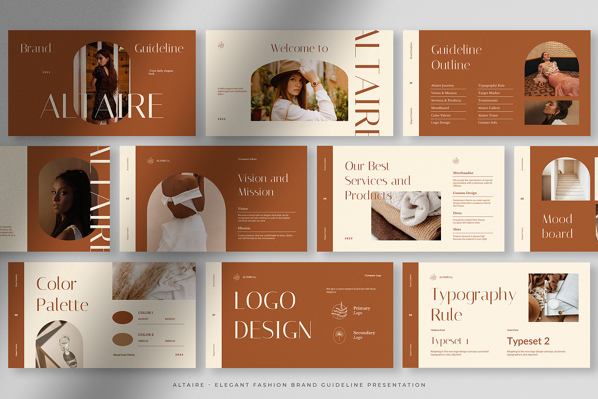 Altaire - Fashion Brand Guideline, a Presentation Template by peterdraw (Photo 7 of 7)