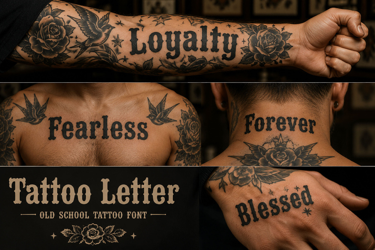 Tattoo Letter, a Blackletter Font by Wow Magic (Photo 2 of 5)