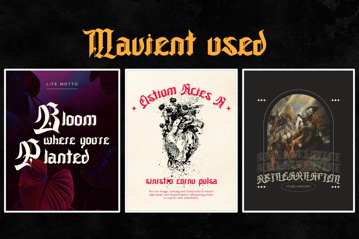 Mavient - Classic Blackletter Font, a Blackletter Font by Dhabee (Photo 11 of 16)