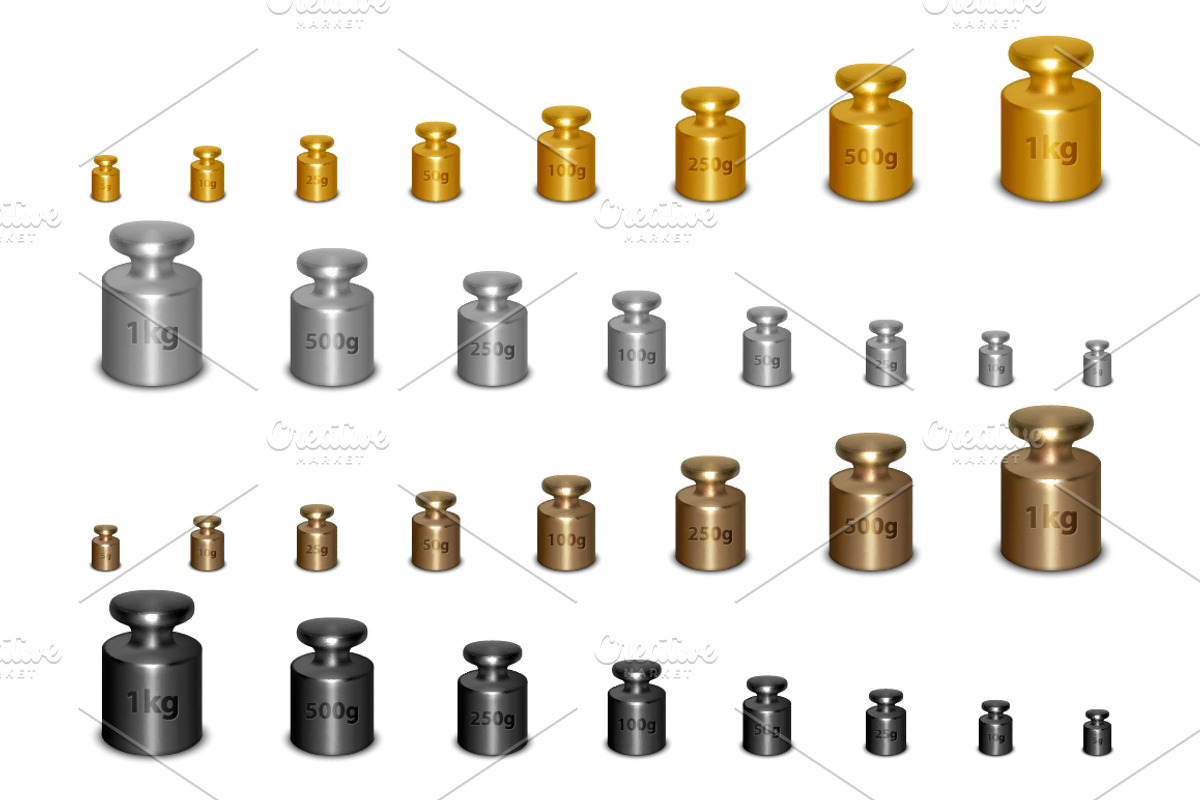 Calibration Weight. Vector Set., an Object Graphic by Gomolach (Photo 1 of 8)