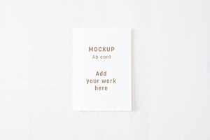 A6 Minimal Portrait Card Mockup