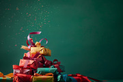 86 Gift boxes with ribbons and bows, a Holiday Photo by Handmadefont (Thumbnail 15 of 90)