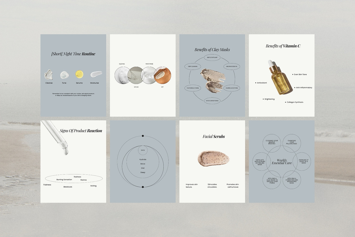 Skincare Instagram Post Templates, a Social Media Template by Terraa Studio Design (Photo 2 of 10)
