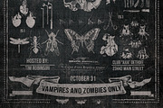 Vintage Halloween Chalk Poster, a Flyer Template by the little wonder shop (Thumbnail 3 of 3)
