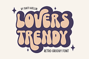 Lovers Trendy - Retro Groovy Font, a Handwritten Font by SaktiAvellin (Thumbnail 1 of 7)