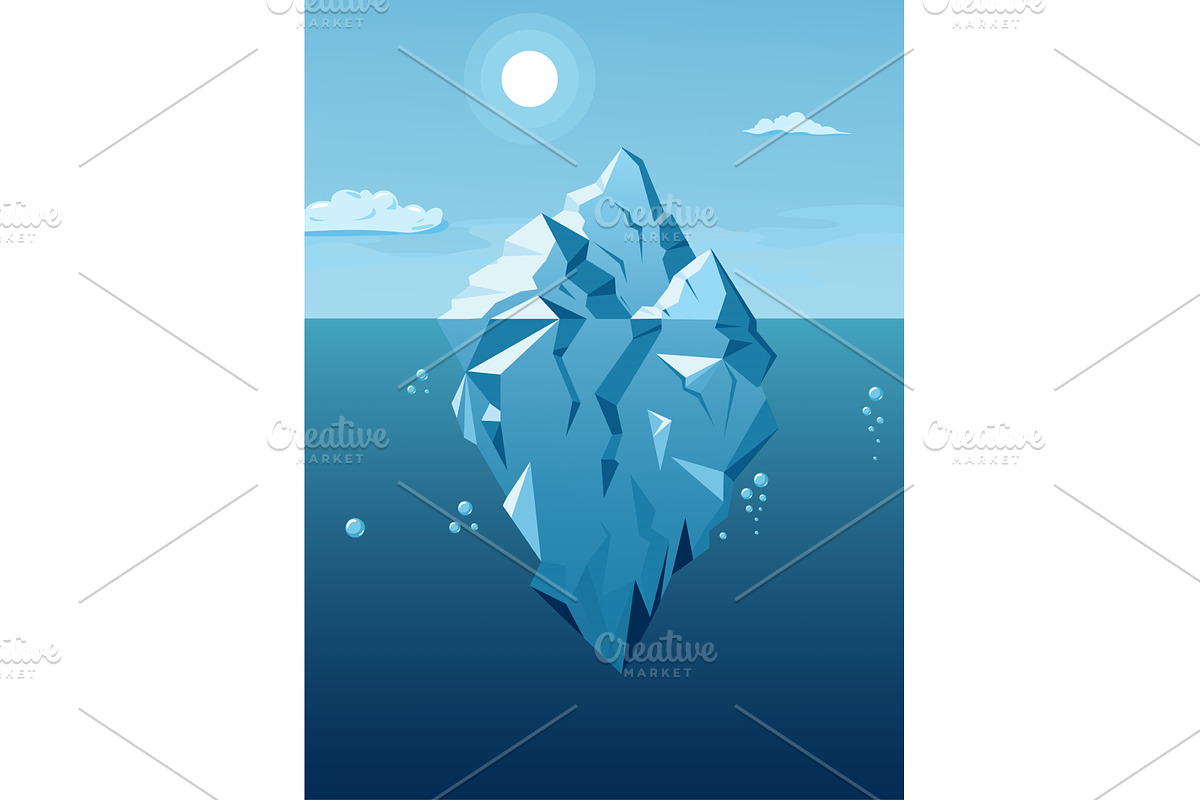Blue Iceberg illustration, an Illustration by JeanBet