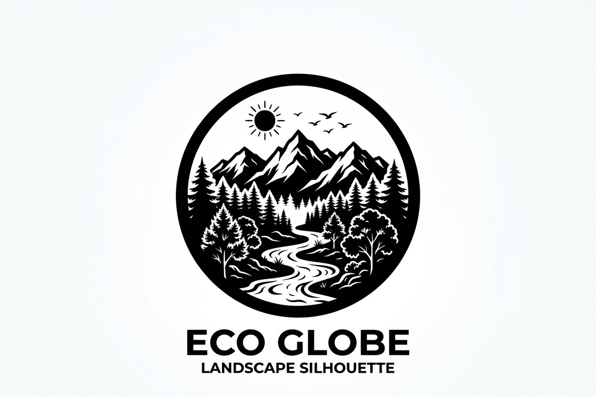 60 Eco Globe Landscape Silhouette, a Technology Illustration by Amazin_art (Photo 23 of 29)