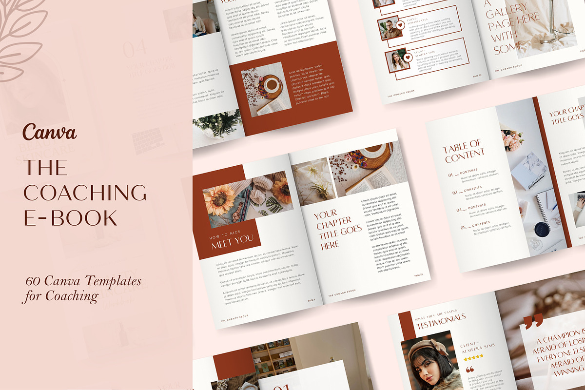 The Coaching E-book Canva Template, a Templates & Theme by Azruca (Photo 1 of 12)