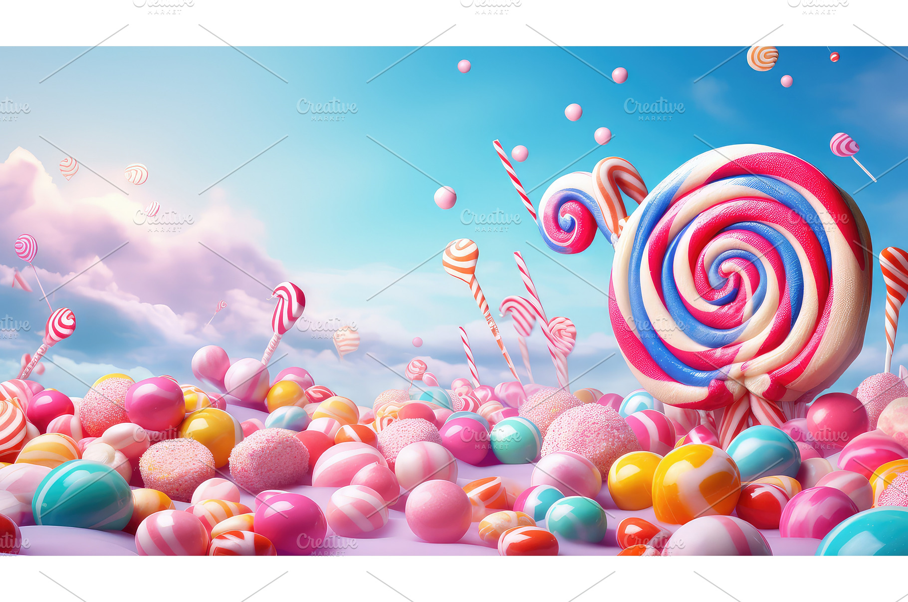 sugary background candy food ai, a Background Photo by pikepicture