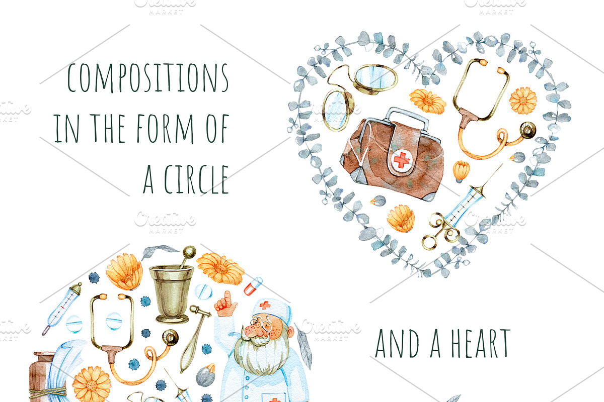 medicine and homeopathy, a Healthcare Illustration by OlyaSenko (Photo 5 of 8)