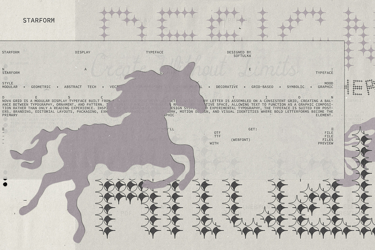 StarForm Display Typeface, a Symbol Font by softulka (Photo 8 of 8)