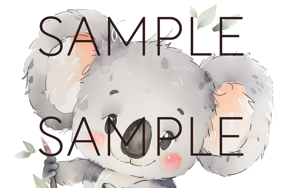 Australian Nursery Koala Clipart, an Animal Illustration by Pawcasso's Portraits (Photo 5 of 10)