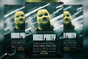 Hood Party | Club & Deejay Flyer, a Flyer Template by GIGA-TEMPLATE