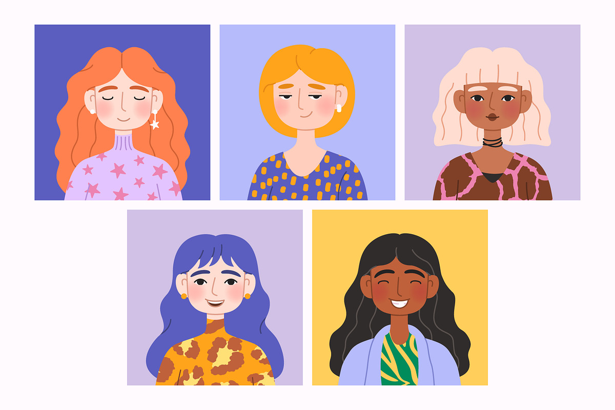 35 Diverse People Avatars, a Person Illustration by IuliiaSavko (Photo 6 of 8)