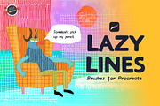 Lazy Lines Procreate Texture Pack, a Brush Add-On by Dimas Rizki Pratama (Thumbnail 1 of 8)