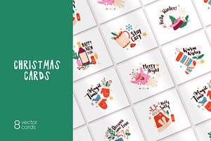 Christmas & New Year Stickers Set