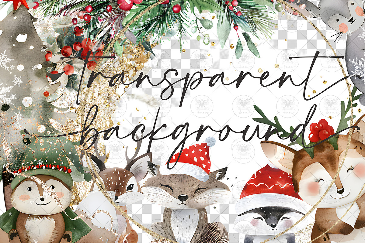 Winter Animals Clipart, an Illustration by BigCakeBee (Photo 2 of 4)