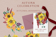 AUTUMN CELEBRATION Sunflower Pumpkin, a Seasonal Illustration by Catch the Dream Art (Thumbnail 2 of 10)
