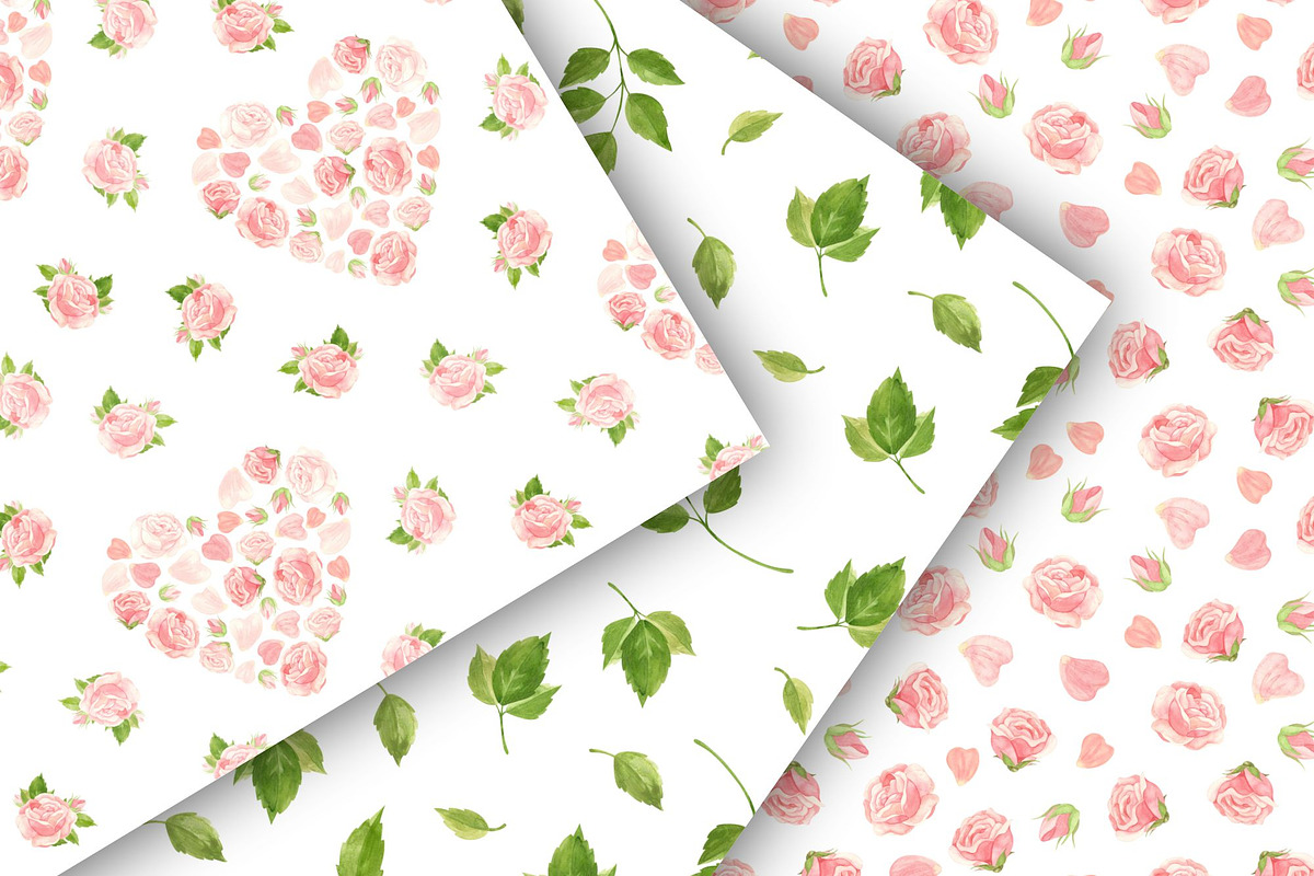 Watercolor pink and red roses, an Illustration by Valin Malin (Photo 15 of 16)
