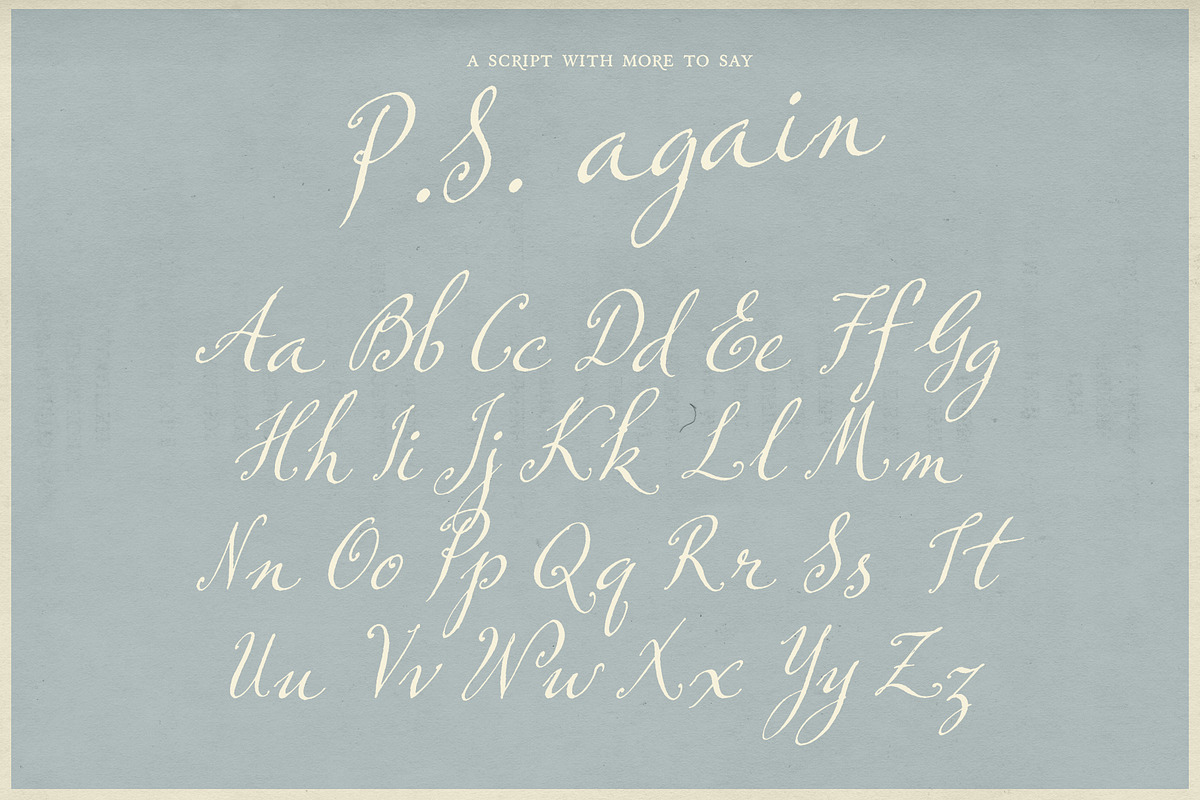P.S. Again - Handwritten Script, a Script Font by Mneme (Photo 4 of 8)