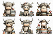Back to School Highland Cow Clipart, an Animal Illustration by Libby Wishes (Thumbnail 5 of 5)