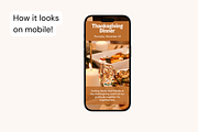 Thanksgiving Dinner Invitation, an Invitation Template by Adored Templates (Thumbnail 2 of 10)